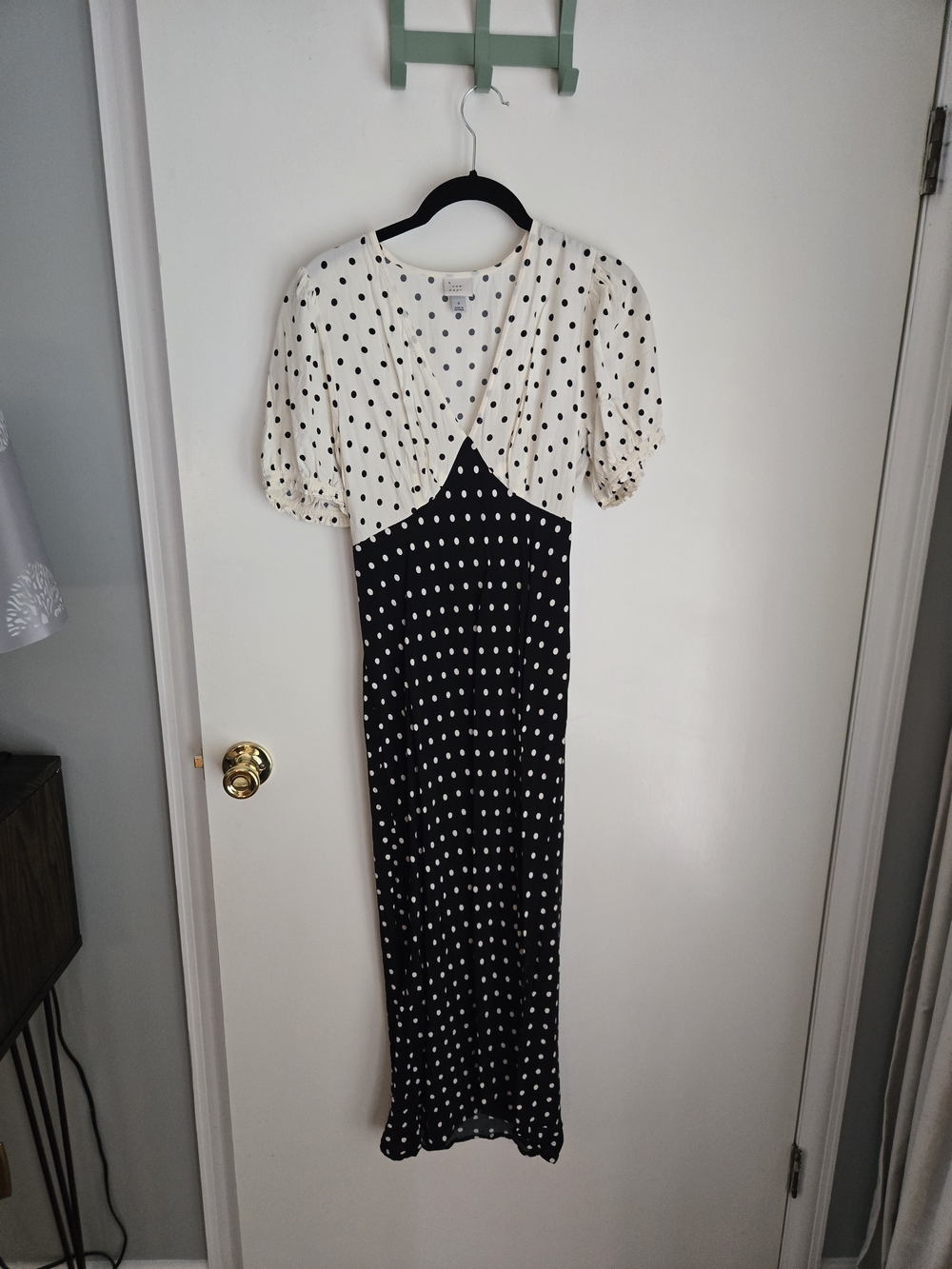 a new day Black & White Polka Dot Maxi Dress